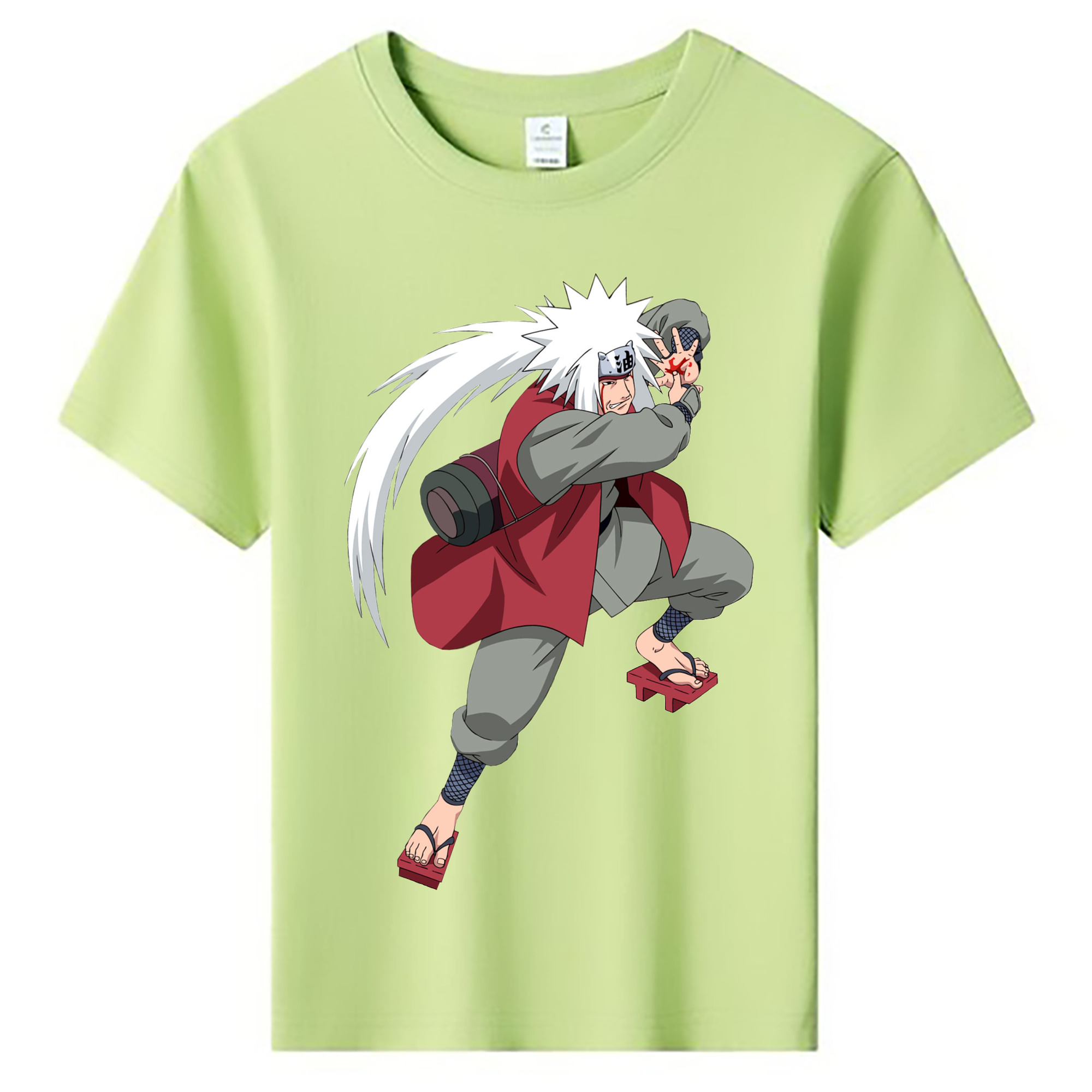 （画像用） NARUTO -ナルト- 自来也（じらいや） Jiraiya 綿100％キッズTシャツ（フロントプリント）